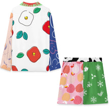 Charger l'image dans la galerie, Ensemble chemise à manches longues et short extra doux A18TZ pour femme personnalisée avec prénom motif texte (conception multi-images)