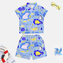 Charger l'image dans la galerie, Ensemble de plage chemise manches courtes et short enfant garçon (2 pièces) A27TZ personnalisé avec texte motif photo (conception une image)