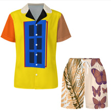 Charger l'image dans la galerie, Ensemble de pyjama en satin de soie pour femmes vêtements de nuit deux pièces ensembles boutonnés personnalisée avec prénom motif texte (conception multi-images)
