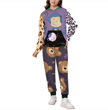 Charger l'image dans la galerie, Ensemble de survêtement 2 pièces pour enfants A5TZ sweat à capuche et pantalon de survêtement pour filles et garçons personnalisé avec photo texte prénom (conception multi-images)