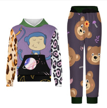 Charger l'image dans la galerie, Ensemble de survêtement 2 pièces pour enfants A5TZ sweat à capuche et pantalon de survêtement pour filles et garçons personnalisé avec photo texte prénom (conception multi-images)