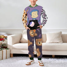 Charger l'image dans la galerie, Ensemble de survêtement 2 pièces pour enfants A5TZ sweat à capuche et pantalon de survêtement pour filles et garçons personnalisé avec photo texte prénom (conception multi-images)