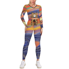 Charger l'image dans la galerie, Ensemble jogging tenues de sport sweat-shirt à col en V personnalisé avec photo et texte (conception multi-images)