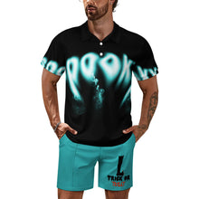 Charger l'image dans la galerie, Ensemble polo manches courtes et short homme A46TZ personnalisé avec photo texte prénom (conception une image)