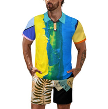 Charger l'image dans la galerie, Ensemble polo manches courtes et short homme A46TZ personnalisée avec prénom motif texte (conception multi-images)