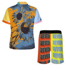 Charger l'image dans la galerie, Ensemble polo manches courtes et short homme A46TZ personnalisée avec prénom motif texte (conception multi-images)