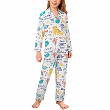 Charger l'image dans la galerie, Ensemble pyjama 2 pièces haut boutonné manches longues et pantalon enfant SDS059 personnalisé avec photo motif texte (conception une image)