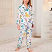 Charger l'image dans la galerie, Ensemble pyjama 2 pièces haut boutonné manches longues et pantalon enfant SDS059 personnalisé avec photo motif texte (conception une image)