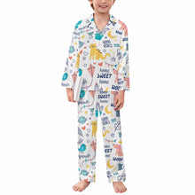 Charger l'image dans la galerie, Ensemble pyjama 2 pièces haut boutonné manches longues et pantalon enfant SDS059 personnalisé avec photo motif texte (conception une image)