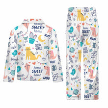 Charger l'image dans la galerie, Ensemble pyjama 2 pièces haut boutonné manches longues et pantalon enfant SDS059 personnalisé avec photo motif texte (conception une image)