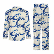 Charger l'image dans la galerie, Ensemble pyjama 2 pièces homme manches longues imitation coton personnalisé avec photo motif texte (conception une image)