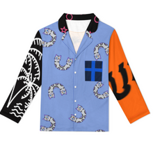 Charger l'image dans la galerie, Ensemble pyjama homme chemise à manches longues + pantalon long avec cordon personnalisée avec prénom motif texte (conception multi-images)