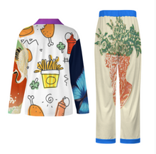 Charger l'image dans la galerie, Ensembles de pyjama classiques à manches longues pour femmes personnalisée avec prénom motif texte (conception multi-images)