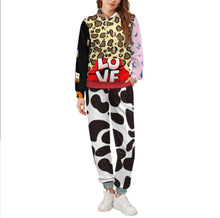 Charger l'image dans la galerie, Ensemble sweat-shirt A5TZ pour femme et homme personnalisée avec prénom motif texte (conception multi-images)