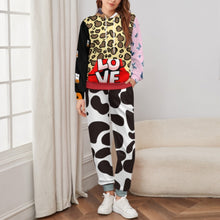 Charger l'image dans la galerie, Ensemble sweat-shirt A5TZ pour femme et homme personnalisée avec prénom motif texte (conception multi-images)