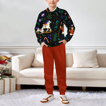 Charger l'image dans la galerie, Ensemble sweat 2 pièces A5TZ pour garçons filles avec sweat à capuche et pantalon de survêtement personnalisé avec photo texte prénom