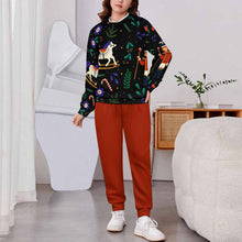 Charger l'image dans la galerie, Ensemble sweat 2 pièces A5TZ pour garçons filles avec sweat à capuche et pantalon de survêtement personnalisé avec photo texte prénom