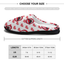 Charger l'image dans la galerie, Pantoufles / chaussons en coton pour femme personnalisée avec photo texte motif (Impression complète)