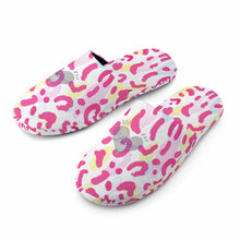 Charger l'image dans la galerie, Pantoufles / chaussons maison en coton pour femmes personnalisées avec photo texte (impression complète)