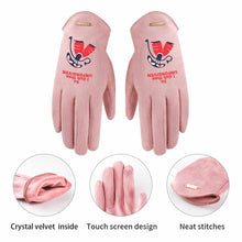 Charger l'image dans la galerie, Gants femme en daim personnalisés avec photo motif texte