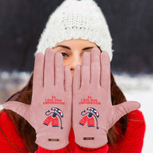 Charger l'image dans la galerie, Gants femme en daim personnalisés avec photo motif texte