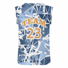 Charger l'image dans la galerie, Gilet de basket homme col V en jersey TK personnalisé avec photo texte prénom (conception une image)