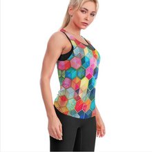 Charger l'image dans la galerie, Gilet de sport d'entraînement de yoga sans manches pour femme YJ022 personnalisé avec photo texte prénom (conception multi-images)