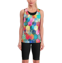 Charger l'image dans la galerie, Gilet de sport d'entraînement de yoga sans manches pour femme YJ022 personnalisé avec photo texte prénom (conception multi-images)