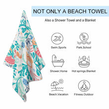 Charger l'image dans la galerie, Grande serviette de plage serviette de sauna serviette de bain légère (version horizontale ou verticale disponible) personnalisé avec photo texte prénom