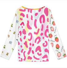 Charger l'image dans la galerie, Haut ras du cou à manches longues avec boutons BMJ pour femme personnalisée avec prénom motif texte (conception multi-images)