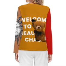 Charger l'image dans la galerie, Haut de pyjama à manches longues pour femme AL en qualité douce personnalisé avec photo  texte logo (conception multi-images)