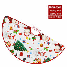 Charger l'image dans la galerie, Jupe de sapin de Noël Couverture de sapin de Noël (bordure rouge) (même image des deux côtés) personnalisé avec photo texte prénom