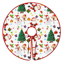 Charger l'image dans la galerie, Jupe de sapin de Noël Couverture de sapin de Noël (bordure rouge) (même image des deux côtés) personnalisé avec photo texte prénom