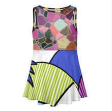 Charger l'image dans la galerie, Les filles habillent la robe en jersey sans manches F12Q personnalisée avec prénom motif texte (conception multi-images)