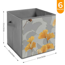 Charger l'image dans la galerie, Lot de 6 bacs de rangement pliables personnalisée avec prénom motif texte