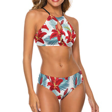 Charger l'image dans la galerie, Maillot de bain bikini licou pour femme BK2040 personnalisée avec prénom motif texte (conception multi-images)