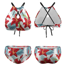 Charger l'image dans la galerie, Maillot de bain bikini licou pour femme BK2040 personnalisée avec prénom motif texte (conception multi-images)