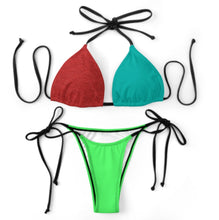 Charger l'image dans la galerie, Maillot de bain triangle sexy pour femme SDS0313 personnalisée avec prénom motif texte (conception multi-images)