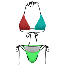 Charger l'image dans la galerie, Maillot de bain triangle sexy pour femme SDS0313 personnalisée avec prénom motif texte (conception multi-images)