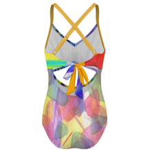 Charger l'image dans la galerie, Maillot de bain une pièce femme nombril nu SDSYY002 personnalisée avec prénom motif texte (conception multi-images)