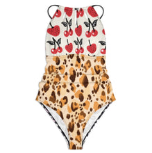 Charger l'image dans la galerie, Maillot de bain une pièce pour femme SDS2004 personnalisée avec prénom motif texte (conception multi-images)