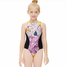 Charger l'image dans la galerie, Maillot de bain une pièce fille NT032 personnalisé avec photo motif texte (conception multi-images)