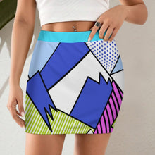 Charger l'image dans la galerie, Mini-jupe femme LM243 personnalisée avec prénom motif texte (conception multi-images)