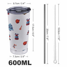 Charger l'image dans la galerie, Mug de voiture mug à café avec couvercle et paille en acier inoxydable 304 personnalisé avec photo texte prénom