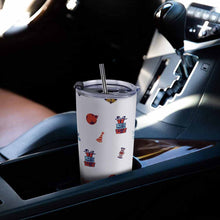Charger l'image dans la galerie, Mug de voiture mug à café avec couvercle et paille en acier inoxydable 304 personnalisé avec photo texte prénom