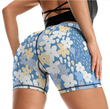 Charger l'image dans la galerie, Pantalon de yoga court femme yoga short Y09A personnalisé avec texte motif photo (conception multi-images)