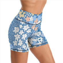 Charger l'image dans la galerie, Pantalon de yoga court femme yoga short Y09A personnalisé avec texte motif photo (conception multi-images)