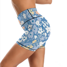 Charger l'image dans la galerie, Pantalon de yoga court femme yoga short Y09A personnalisé avec texte motif photo (conception multi-images)