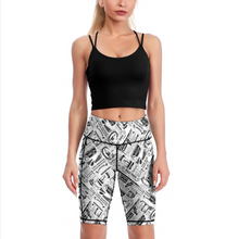 Charger l'image dans la galerie, Pantalon de yoga sport pour femme legging au genou Y011B personnalisé avec logo texte photo (conception multi-images)