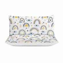 Charger l'image dans la galerie, Parure de lit 3 pièces imprimée simple face (1 housse de couette + 2 taies d'oreiller) personnalisé avec photo texte prénom